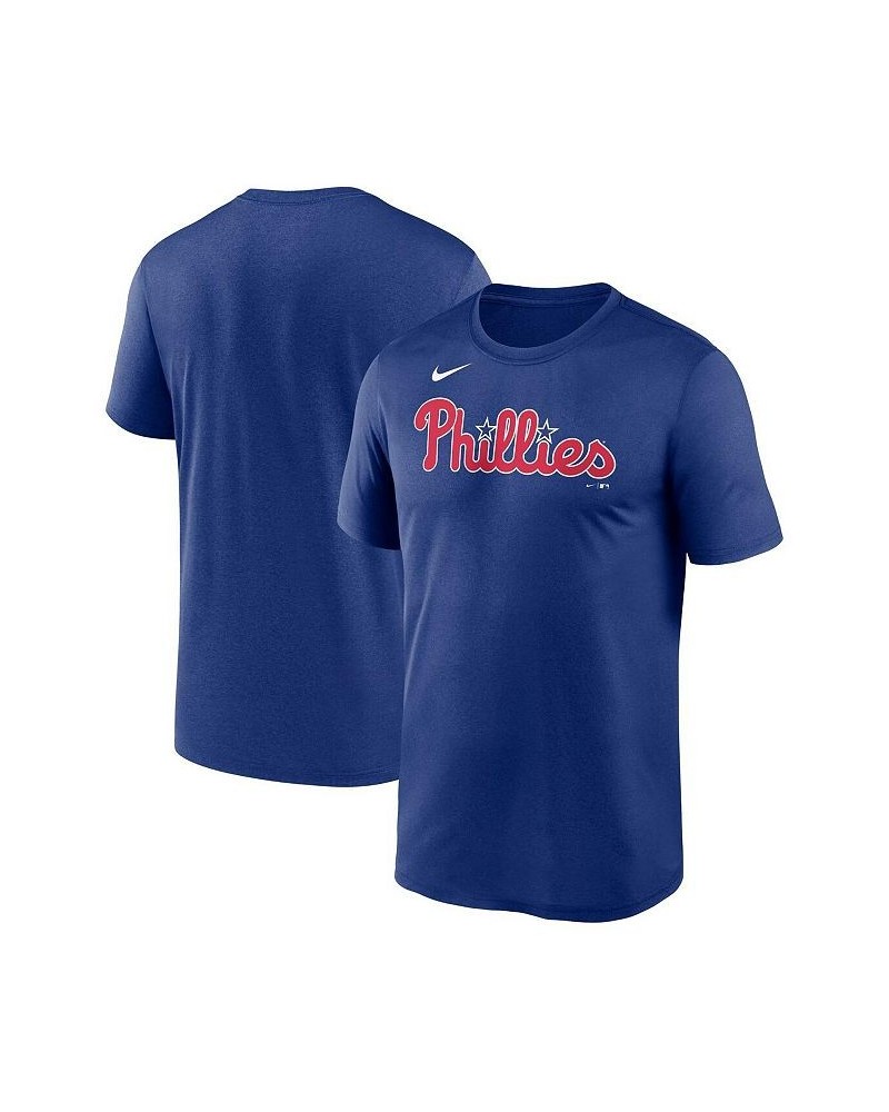 Men's Royal Philadelphia Phillies Wordmark Legend Performance Big and Tall T-shirt $25.00 T-Shirts