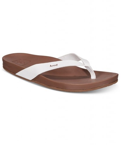 Women's Cushion Court Flip-Flop Sandals White $24.07 Shoes