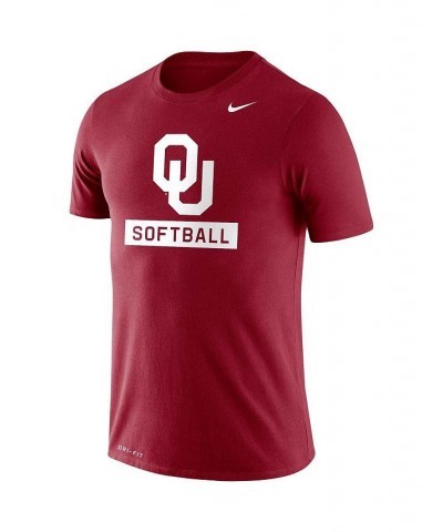 Men's Crimson Oklahoma Sooners Softball Drop Legend Performance T-shirt $21.00 T-Shirts