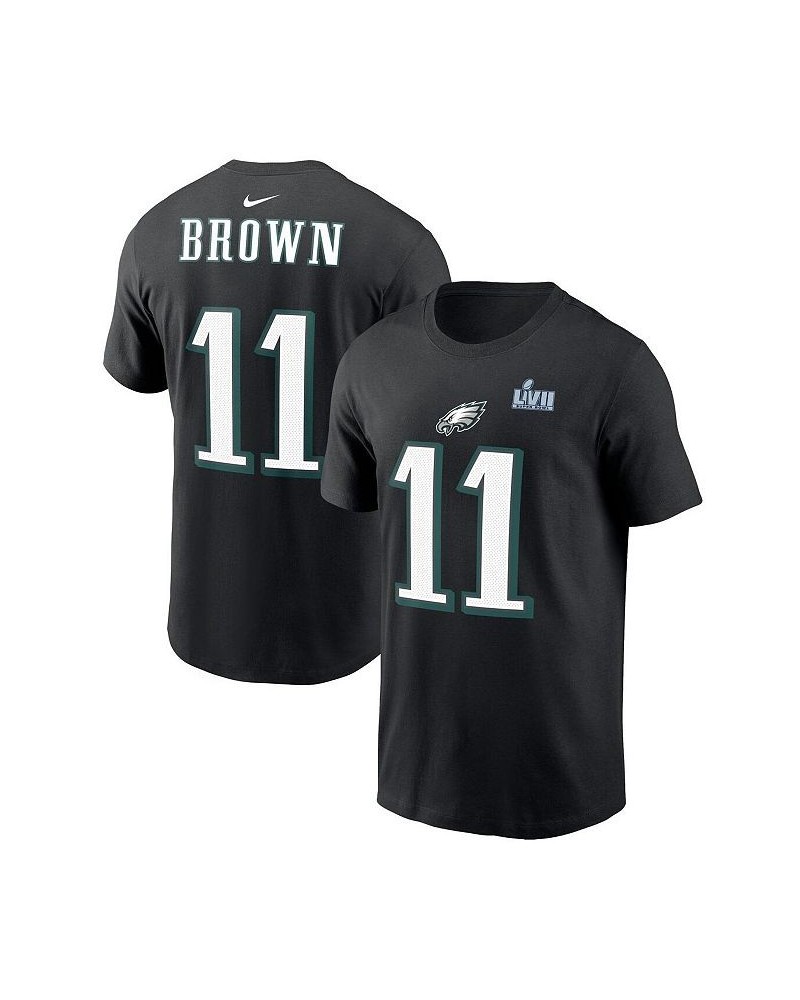 Men's A.J. Brown Black Philadelphia Eagles Super Bowl LVII Name and Number T-shirt $21.84 T-Shirts