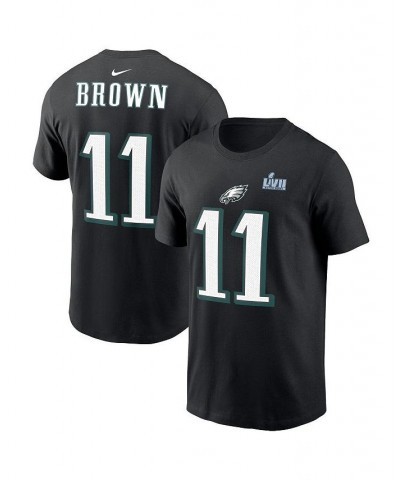 Men's A.J. Brown Black Philadelphia Eagles Super Bowl LVII Name and Number T-shirt $21.84 T-Shirts