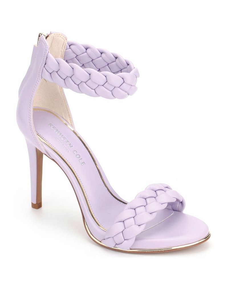 Women's Brooke 95 Braid Dress Sandals Purple $53.20 Shoes