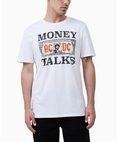 Men's Tbar Collab Music Graphic T-shirt White $20.39 T-Shirts