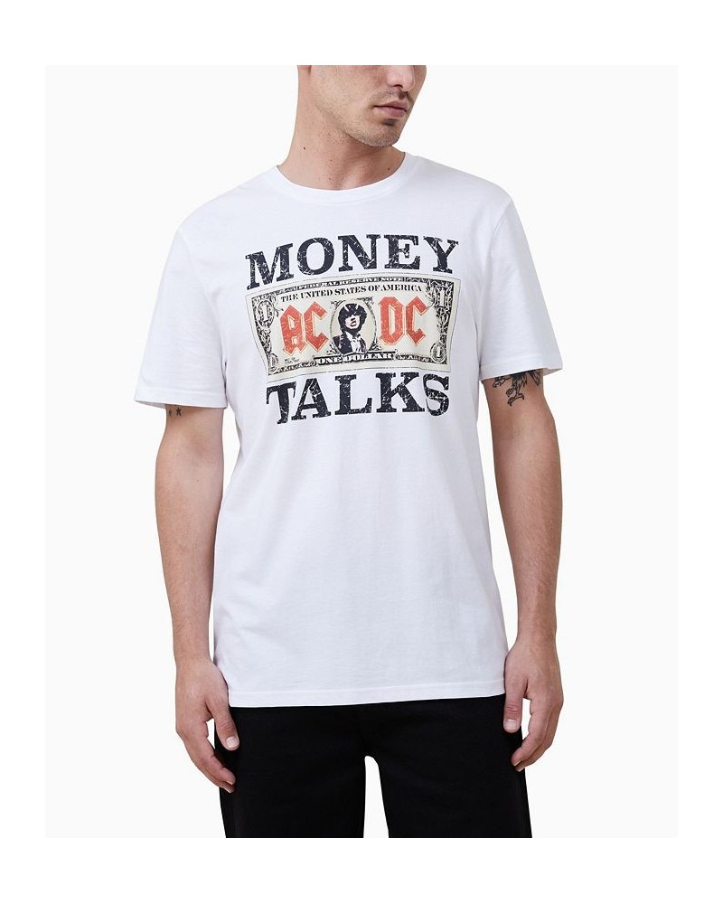 Men's Tbar Collab Music Graphic T-shirt White $20.39 T-Shirts