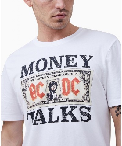 Men's Tbar Collab Music Graphic T-shirt White $20.39 T-Shirts