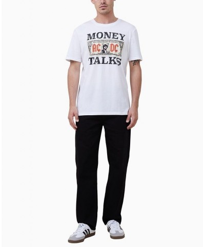 Men's Tbar Collab Music Graphic T-shirt White $20.39 T-Shirts