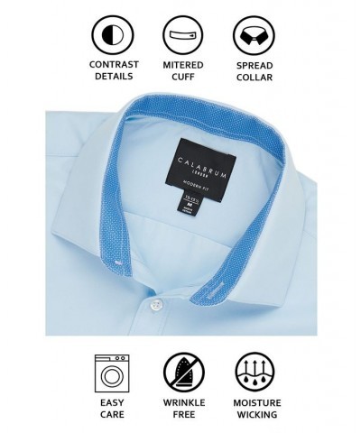 Men's Regular Fit Performance Wrinkle Free Dress Shirt PD05 $13.54 Dress Shirts