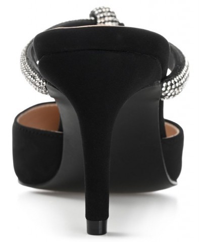 Women's Lunna Rhinestone Heels Black $38.95 Shoes