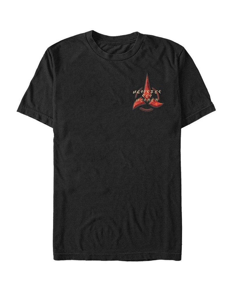 Star Trek Men's Discovery Klingon Emblem Short Sleeve T-Shirt Black $20.64 T-Shirts