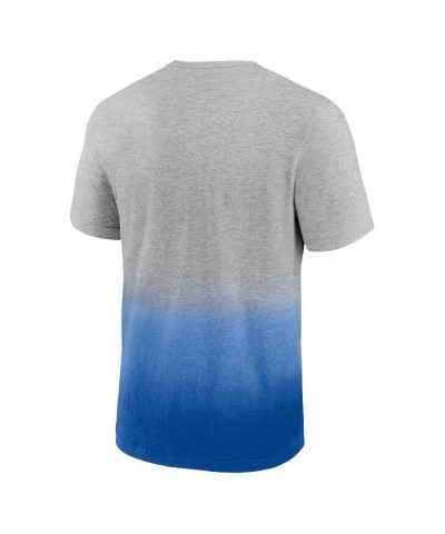 Men's Branded Heathered Gray and Royal Philadelphia 76ers Board Crasher Dip-Dye T-shirt $26.54 T-Shirts