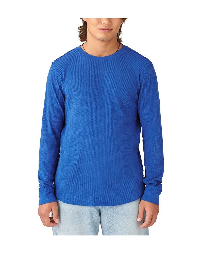 Men's Garment Dye Thermal Crew Neck T-shirt PD05 $24.56 T-Shirts