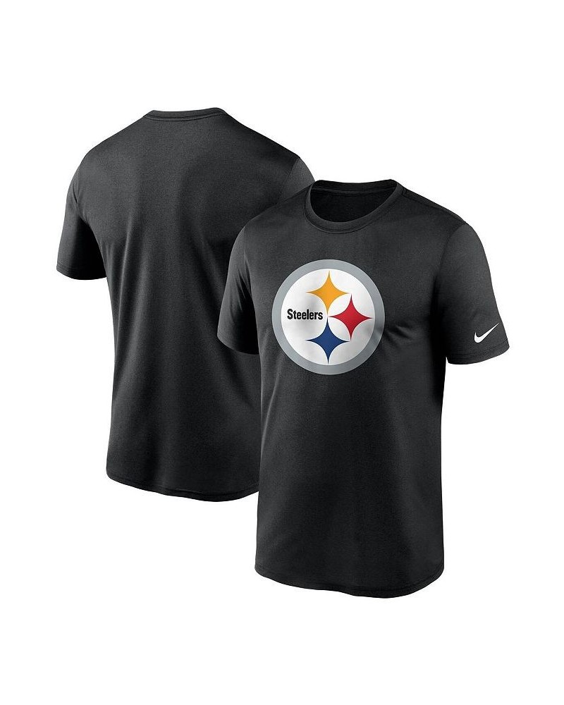 Men's Black Pittsburgh Steelers Logo Essential Legend Performance T-shirt $28.49 T-Shirts