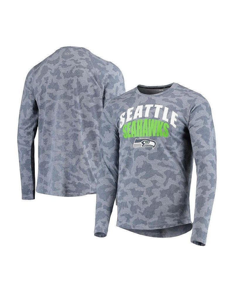 Men's College Navy Seattle Seahawks Camo Long Sleeve T-shirt $32.90 T-Shirts