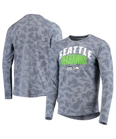 Men's College Navy Seattle Seahawks Camo Long Sleeve T-shirt $32.90 T-Shirts