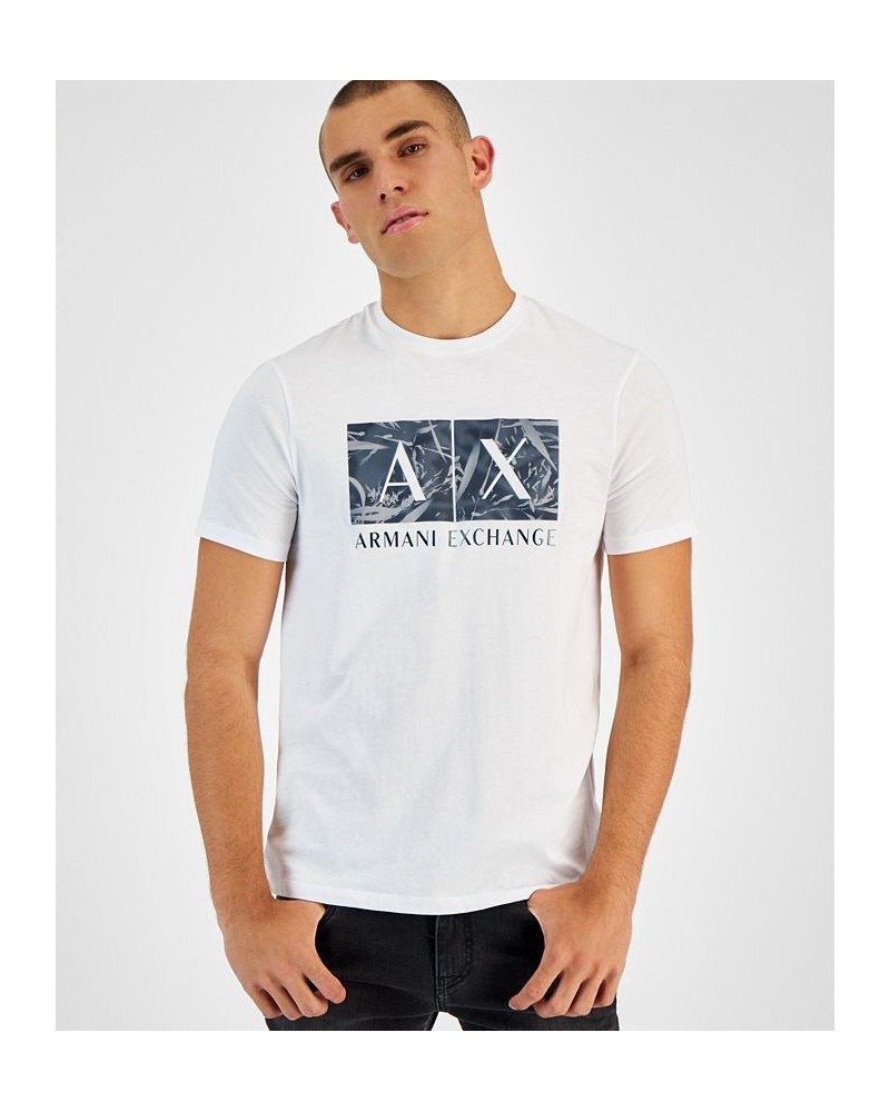 Men's Camo Box Logo Graphic T-Shirt White $40.80 T-Shirts