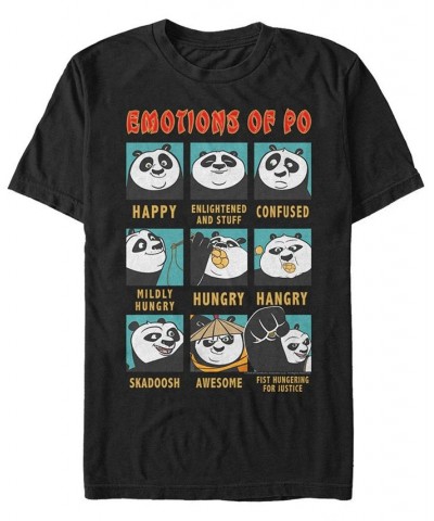 Kung Fu Panda Men's Emotions of Po Short Sleeve T-Shirt Black $14.00 T-Shirts