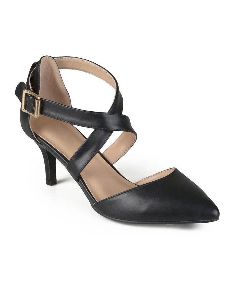 Women's Riva Crisscross Heels Black $36.90 Shoes