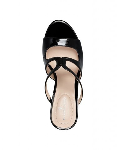 Women's Mizelle Open Toe Slip-On Dress Sandals Black $41.83 Shoes