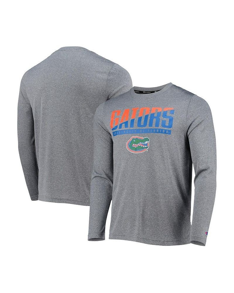 Men's Gray Florida Gators Wordmark Slash Long Sleeve T-shirt $22.94 T-Shirts