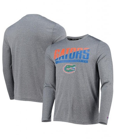 Men's Gray Florida Gators Wordmark Slash Long Sleeve T-shirt $22.94 T-Shirts