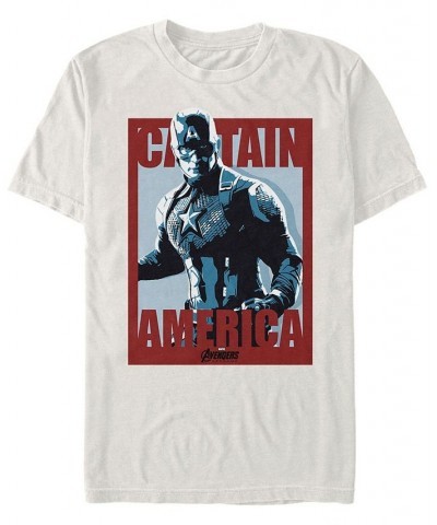 Marvel Men's Avengers Endgame Captain America Red Poster Short Sleeve T-Shirt Tan/Beige $17.50 T-Shirts