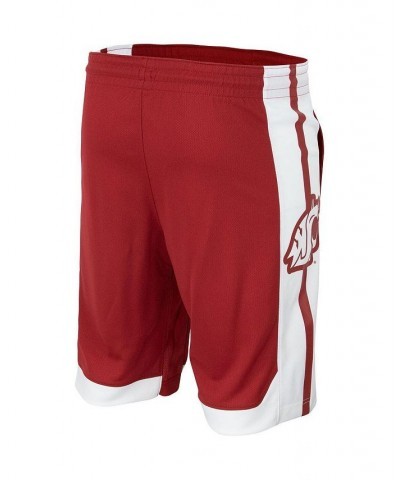 Men's Crimson Washington State Cougars Team Logo Replica Basketball Shorts $36.75 Shorts