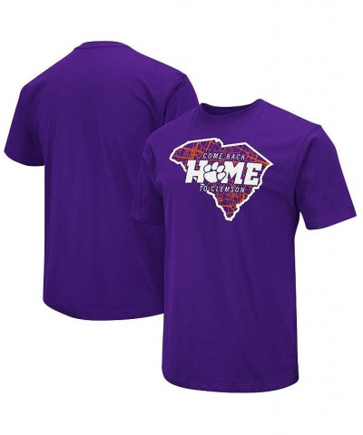 Men's Purple Clemson Tigers Come Back Home T-shirt $19.19 T-Shirts