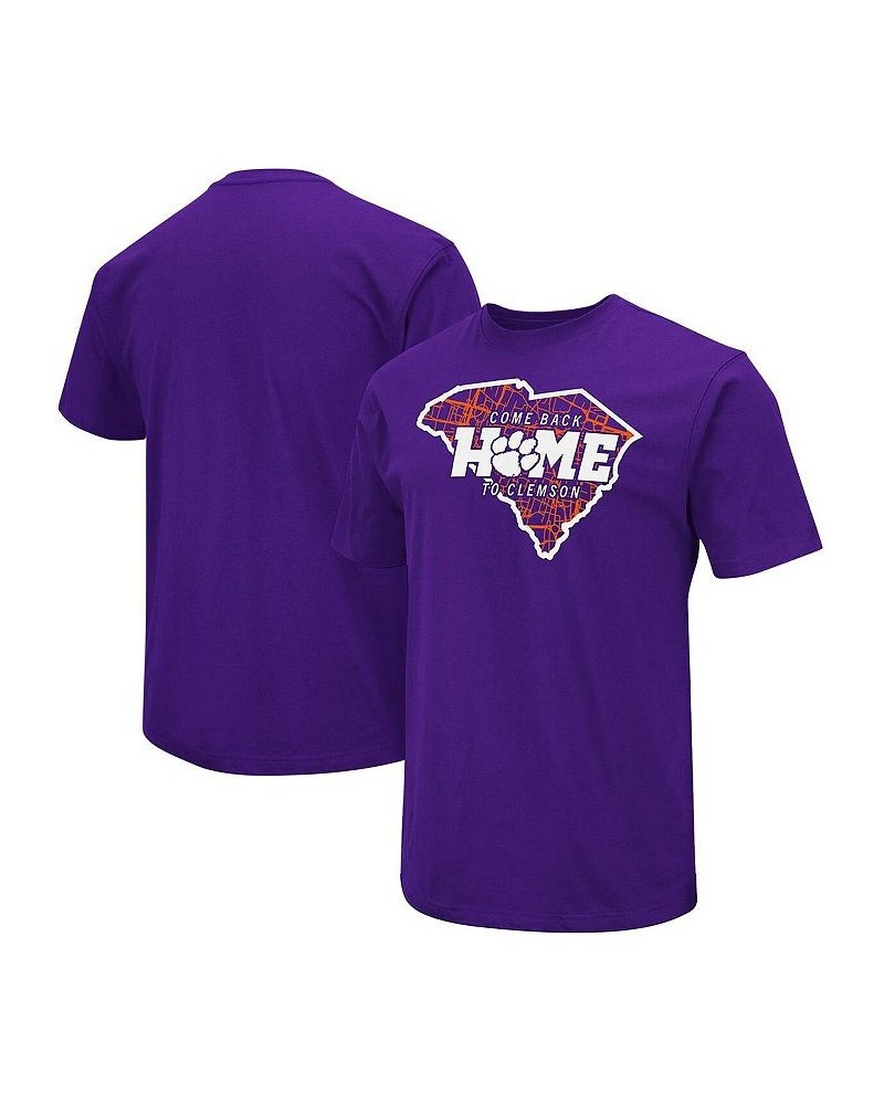 Men's Purple Clemson Tigers Come Back Home T-shirt $19.19 T-Shirts