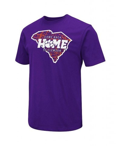 Men's Purple Clemson Tigers Come Back Home T-shirt $19.19 T-Shirts