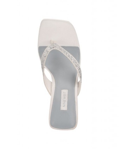 Women's Nesh Bridal Heeled Slide Sandals White $39.60 Shoes