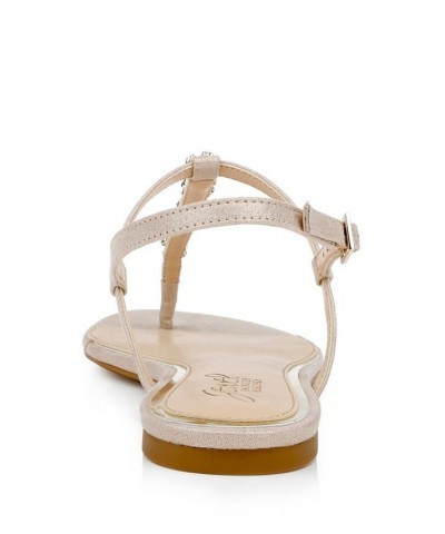 Women's Dafina Flat Evening Sandals Pink $46.87 Shoes