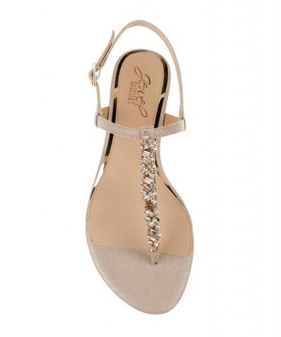 Women's Dafina Flat Evening Sandals Pink $46.87 Shoes