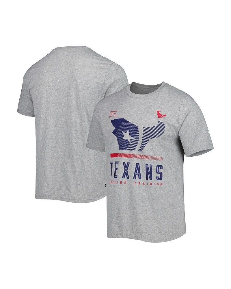 Men's Heathered Gray Houston Texans Combine Authentic Red Zone T-shirt $15.84 T-Shirts