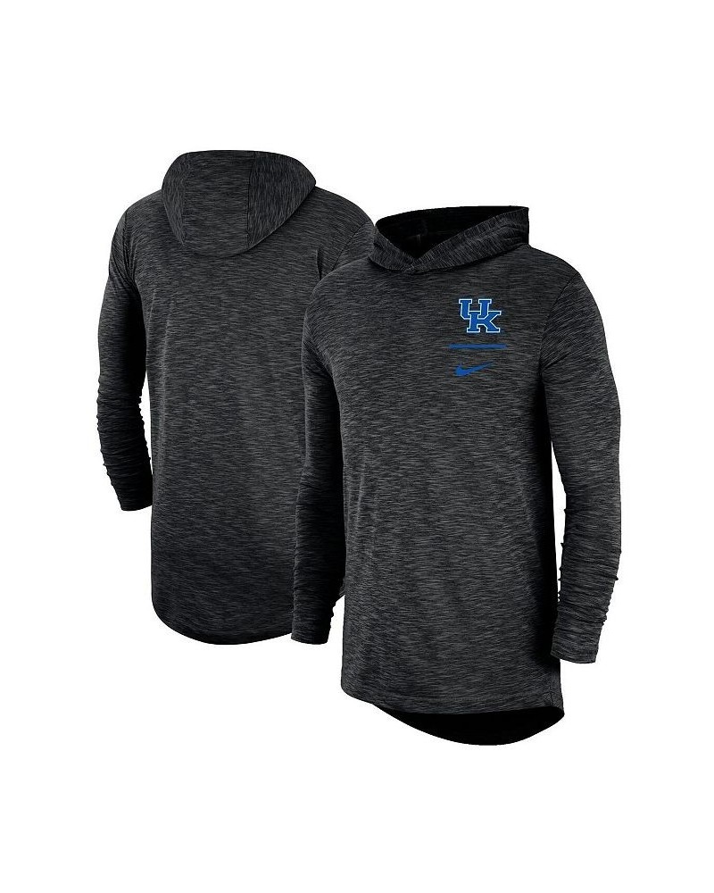 Men's Black Kentucky Wildcats Slub Performance Long Sleeve Hoodie T-shirt $33.60 T-Shirts