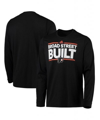 Men's Black Philadelphia Flyers Dassler AEROREADY Creator Long Sleeve T-shirt $23.59 T-Shirts