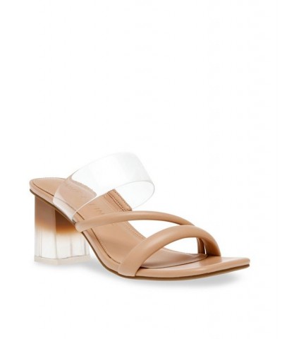 Women's Freda Lucite Heel Dress Sandal White, Clear $45.39 Shoes