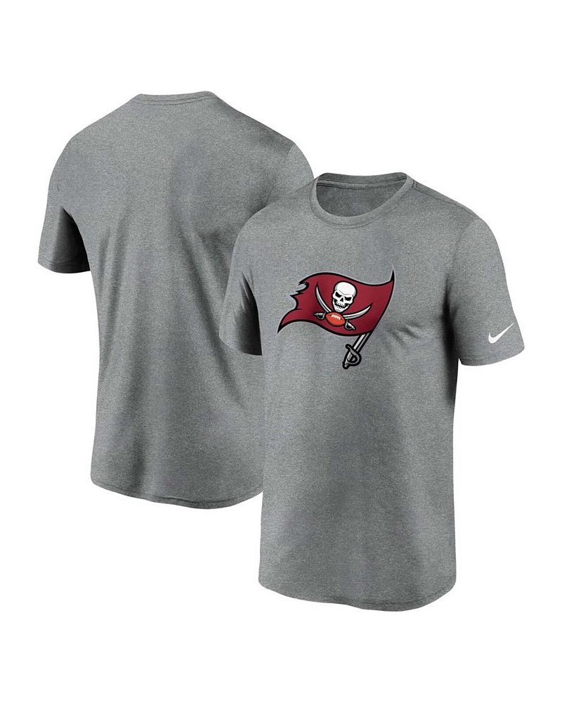 Men's Heathered Pewter Tampa Bay Buccaneers Logo Essential Legend Performance T-shirt $21.99 T-Shirts