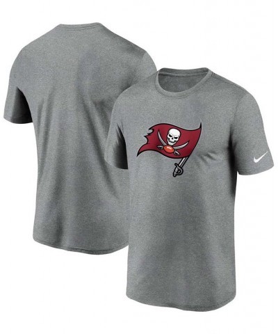 Men's Heathered Pewter Tampa Bay Buccaneers Logo Essential Legend Performance T-shirt $21.99 T-Shirts