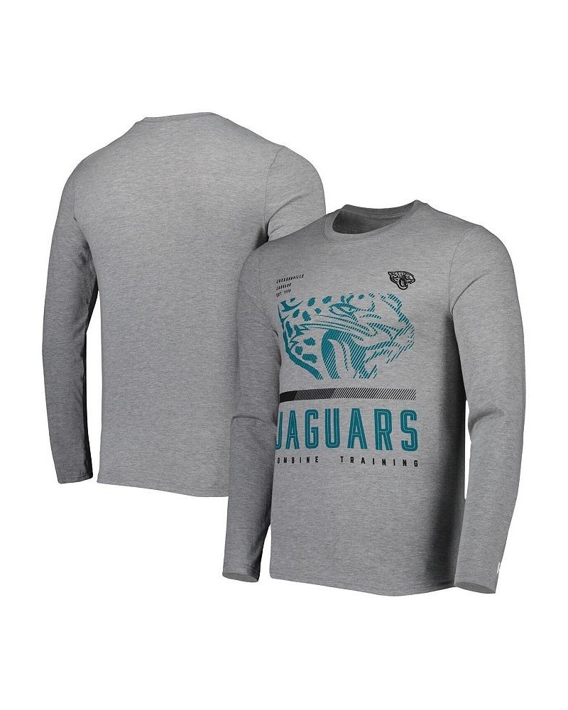 Men's Heathered Gray Jacksonville Jaguars Combine Authentic Red Zone Long Sleeve T-shirt $21.83 T-Shirts