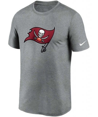 Men's Heathered Pewter Tampa Bay Buccaneers Logo Essential Legend Performance T-shirt $21.99 T-Shirts