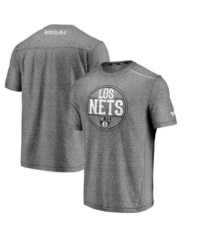 Men's Branded Heather Gray Brooklyn Nets Noches Ene-Be-A Clutch Shooting T-shirt $27.00 T-Shirts