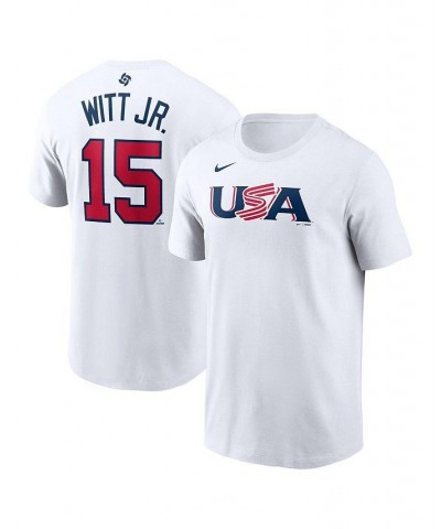 Men's Bobby Witt Jr. White USA Baseball 2023 World Baseball Classic Name and Number T-shirt $28.49 T-Shirts