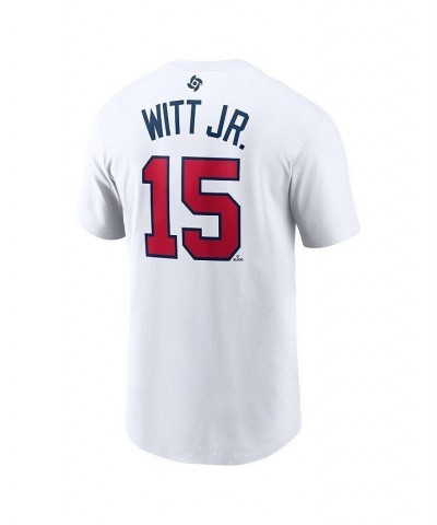 Men's Bobby Witt Jr. White USA Baseball 2023 World Baseball Classic Name and Number T-shirt $28.49 T-Shirts