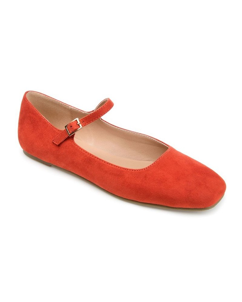 Women's Carrie Flat Orange $37.60 Shoes