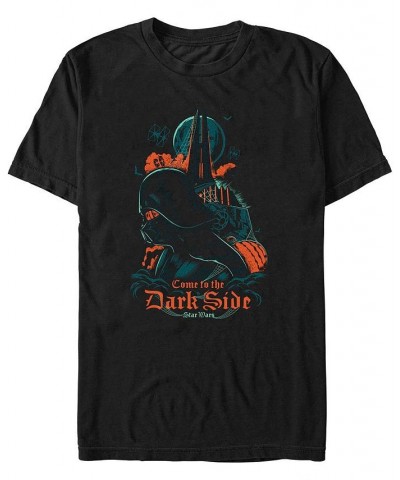 Men's Star Wars the Dark Side Short Sleeves T-shirt Black $17.15 T-Shirts