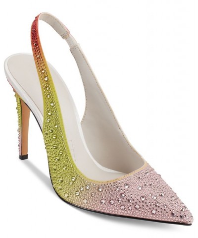 Women's Slip-On Pointed-Toe Slingback Pumps Multi $63.60 Shoes