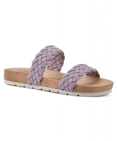 Women's Truly Slide Sandals Purple $25.96 Shoes