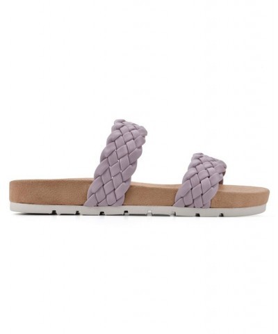 Women's Truly Slide Sandals Purple $25.96 Shoes