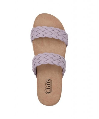 Women's Truly Slide Sandals Purple $25.96 Shoes