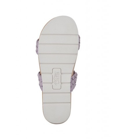 Women's Truly Slide Sandals Purple $25.96 Shoes